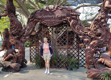 Lady Michelle at The Sanctuary of Truth in Pattaya, Thailand