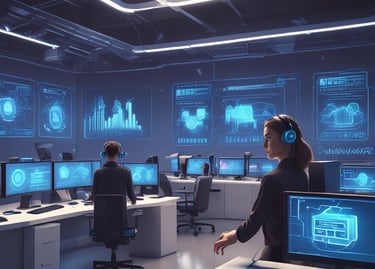 An engaging visual representation of diverse IT services offered by Kridha Technologies.