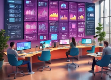 An engaging visual representation of diverse IT services offered by Kridha Technologies.