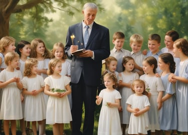 A professional event setting with participants engaged in conversation and networking.