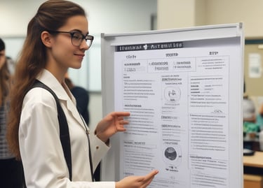 A man wearing glasses, a white shirt, and an orange tie is standing beside a flip chart. The flip chart displays the 'SQ3R-Methode' with the words Survey, Question, Read, Recite, and Review highlighted on different colored paper. The background is plain, and there are additional colored circles partially visible on the wall.