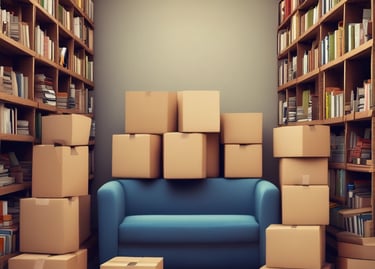 Professional movers loading office equipment onto a truck outside a modern Bengaluru office.