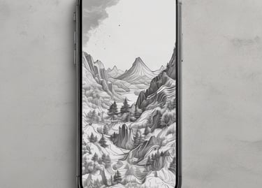 A blue iPhone sitting on top of a white table