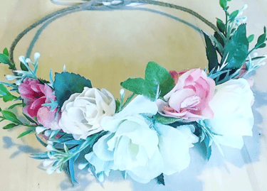 faux flower crown hen party York