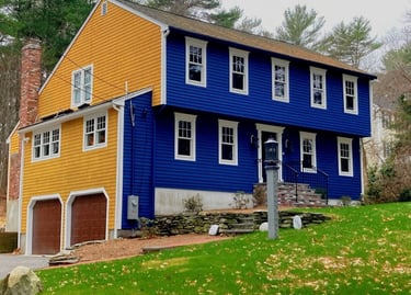 Exterior house painting project in Marshfield, MA completed by Michael Cummings Painting