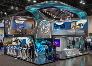 Premium exhibition stand for Aims GT by Morgan Expo. Innovative 3D design & construction.