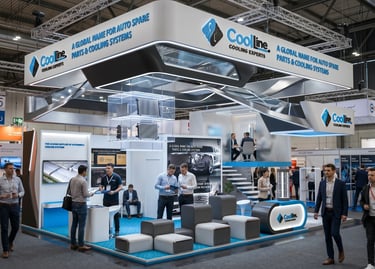 Coolline stand at Automechanika 2023 UAE by Morgan Expo, professional Exhibition Stand Builder.