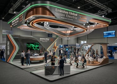 Bespoke exhibition stands for Emirates Global. Expert delivery by Morgan Expo.