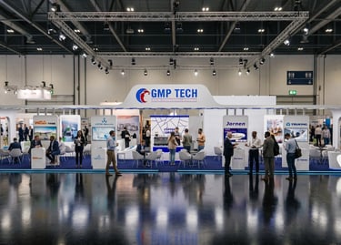 GMP TECH EGYPT stand at Pharmaconex 2026 Egypt by Morgan Expo, Exhibition Stand Builder.