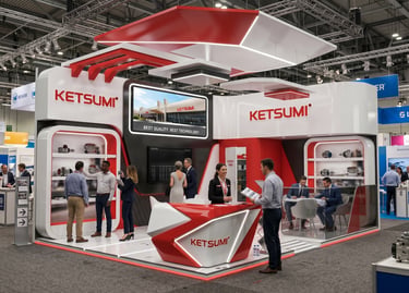 Ketsumi stand at Automechanika 2023 UAE by Morgan Expo, professional Exhibition Stand Builder.