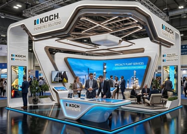 High-performance KOCH exhibition stands. Structural excellence by Morgan Expo.