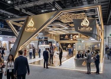 Lattafa Gold Exhibition Stand | Beautyworld 2025 UAE | Morgan Expo