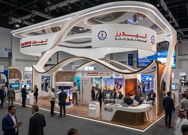 Leaders stand at ADIPEC 2023 UAE by Morgan Expo, professional Exhibition Stand Builder.