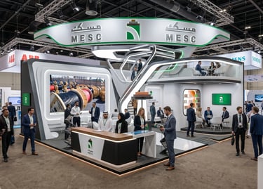 MESC stand at ADIPEC 2023 UAE by Morgan Expo, professional Exhibition Stand Builder.