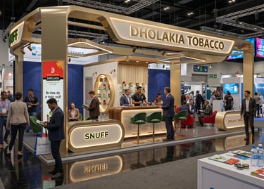 Dholakia stand at InterTabac 2023 Germany by Morgan Expo, professional Exhibition Stand Builder.