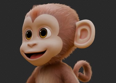 Modelagem 3D do mascote desenvolvido pela Produtora Movemen