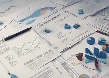a bunch of papers with a pen and a pen