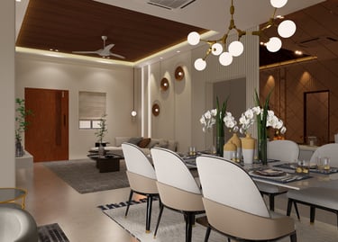 Eco-friendly home design in India with natural lighting and rainwater harvesting systems.