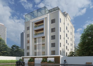 Construction site in Hyderabad featuring state-of-the-art machinery and skilled workers.