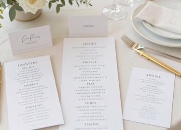 Minimalist wedding checklist printed on cream paper with a gold clip.