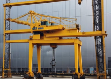 Inspector reviewing crane documentation and compliance reports.