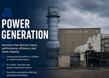 Engineering investigation for power generation assets and systems.