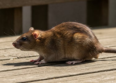 rat dans le jardin