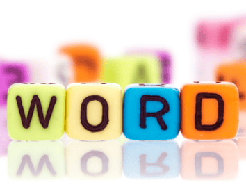 a word "word" written with blocks