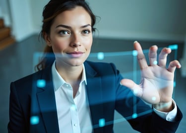 woman in AI screen advanced support