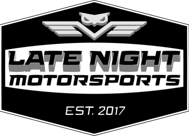 a logo for late night motorsports
