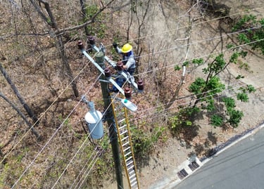 cable instalacion electrica aérea