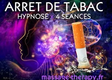 Mégot de cigarette plusieurs pofils de visages cerveau en ébulition arrêt tabac hypnose 4 séances