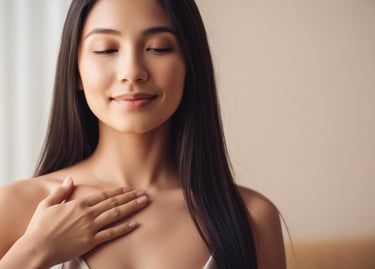 Eft tapping jonge vrouw