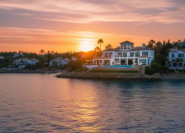 Fractional Logic a sunset over a body of water holiday home
