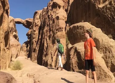 Jebel Burdah Rock Bridge in Wadi Rum