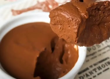 Mousse low carb de chocolate