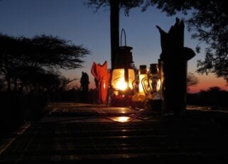 Sunset and self catering with private toilets at Albizia safari tents and glamping in Hluhluwe