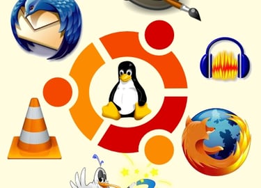 Image avec les logos de logiciels libres