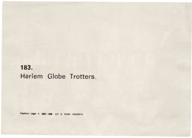 Cultura Difusa Harlem Globe Trotters Cromo