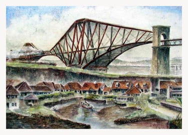 North Queensferry, Fife, Egg Tempera Painting