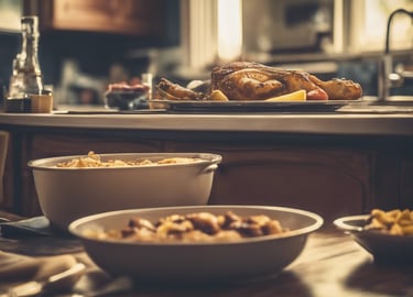 bread with sauce on black ceramic plate