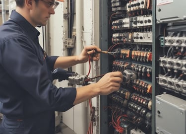 A team of engineers collaborating on a technical project.
