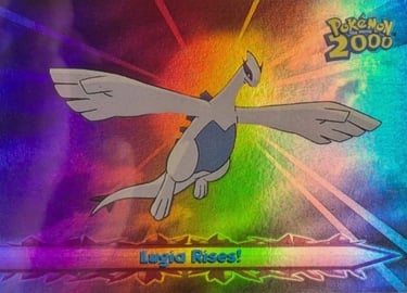 64 Lugia Rises ! Topps Pokémon The Movie 2000 rainbow foil