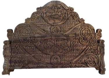 Teak Bed with Cane Weaving – Artistic Furniture Piece