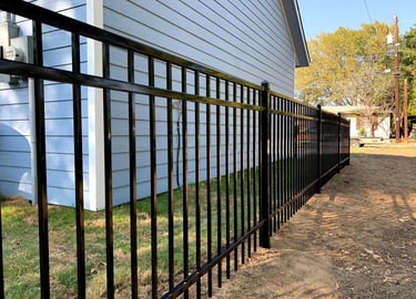 black steel fence