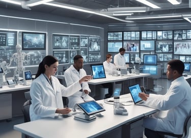 A building entrance with metal barred doors and windows, featuring signs indicating it belongs to a faculty for high-quality training. The facade is white, and there are red fire extinguishers and safety notices mounted on the wall next to the entrance.