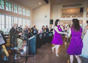 This wedding reception was thoroughly enjoyable by dancers AND musicians!