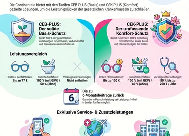 CEB-plus und CEK-plus - Der optimierte Gesundheitsschutz der Continentale