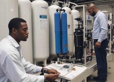 A vibrant office space with a team collaborating over colorful charts.