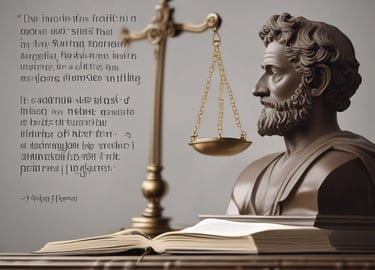 A close-up of a vintage law book with a gavel resting on top, set against a dark wooden background.